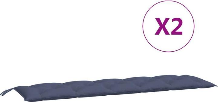 Image du produit VidaXL Coussins de banc de jardin 2 pcs. O x tissu ford (180 x 50 x 7 cm)