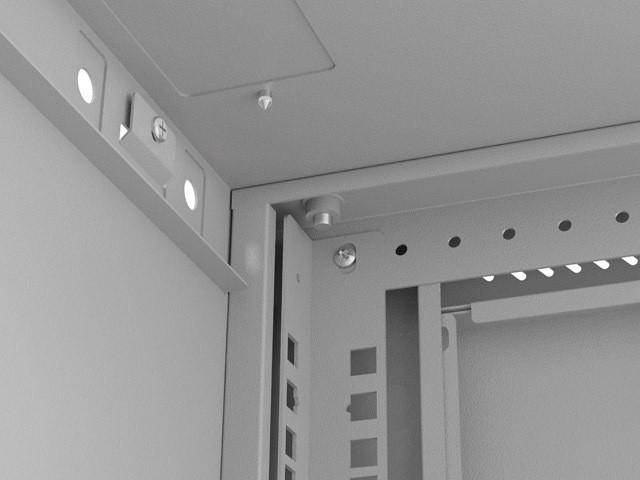 Image du produit Lanberg Wandmontierte Schrank 19 9HE 540x350 graue mit Glastüren (FLAT PACK) (10.86 HE, Rack 19 pouces)