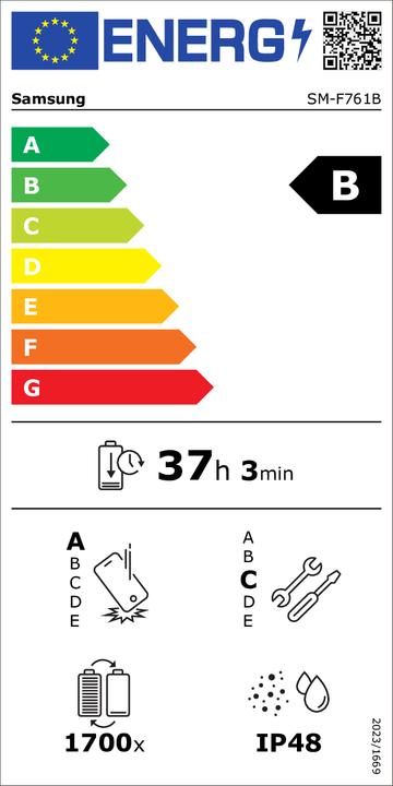 Energie-Label Samsung Galaxy Z Flip7 FE