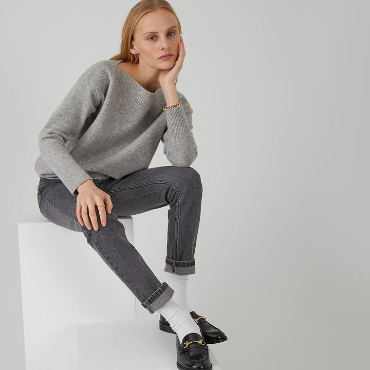 Image du produit La Redoute Collections Pull avec encolure en U (S)