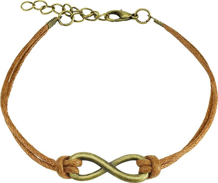 Produktbild Star Piercing Kunstlederarmband braun Unendlich (20.50 cm, Kunstleder, ohne Messing)