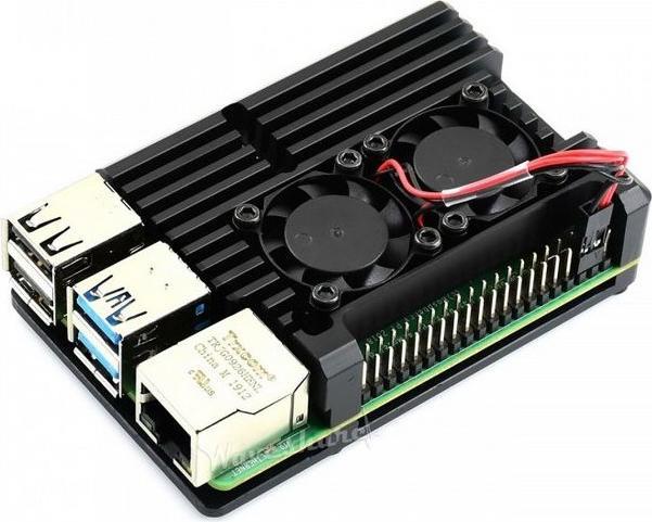 Produktbild WaveShare Aluminum Cooling box for Raspberry Pi4
