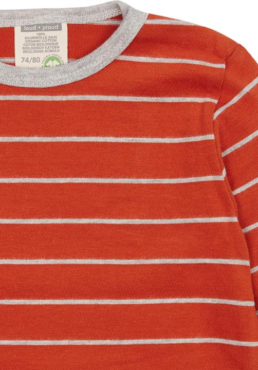 Produktbild loud + proud Shirt langarm Ringel Terracotta (62)