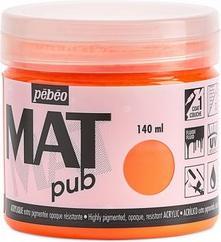 Actual product image Pebeo Acrylic Mat Pub (Fluorescent Orange, 140 ml)