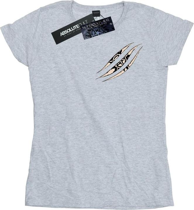 Actual product image Supernatural Womens/Ladies Symbol Scratch Cotton T-Shirt (XL)