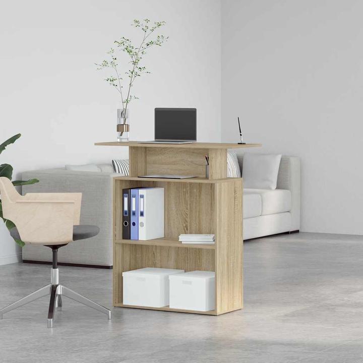 Actual product image VidaXL Reception counter Sonoma oak 100x40x104 cm wood-based reception counter