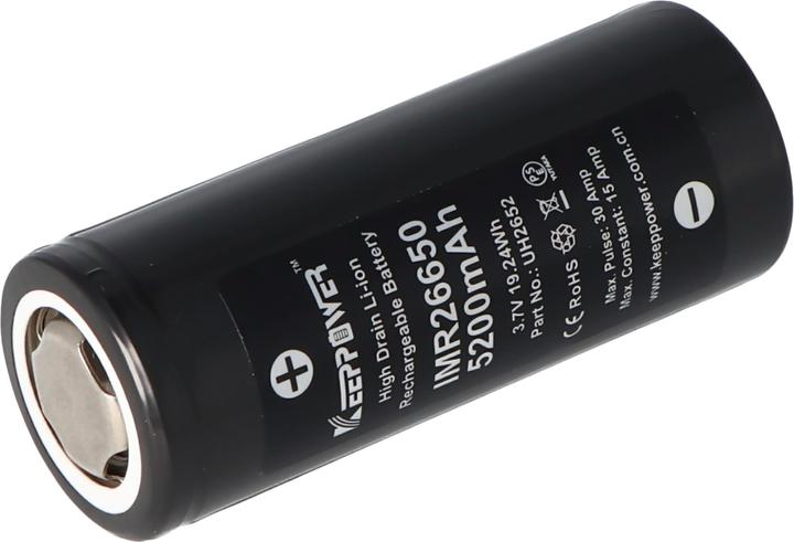 Actual product image Keeppower Battery IMR26650 - 15A (1 pcs., 26650, 5200 mAh)