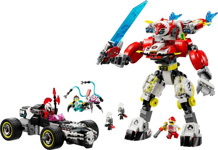 Image du produit LEGO Coopers Tiger-Mech und Zeros Hot Rod Auto (71497, LEGO Dreamzzz)