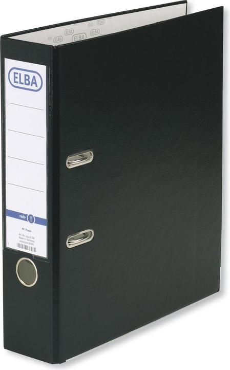 Elba Cartella di carta PP intelligente, larghezza dorso: 80 mm, nero DIN A4, copertina esterna PP (A4, 80 mm, 1 Pezzo/i)