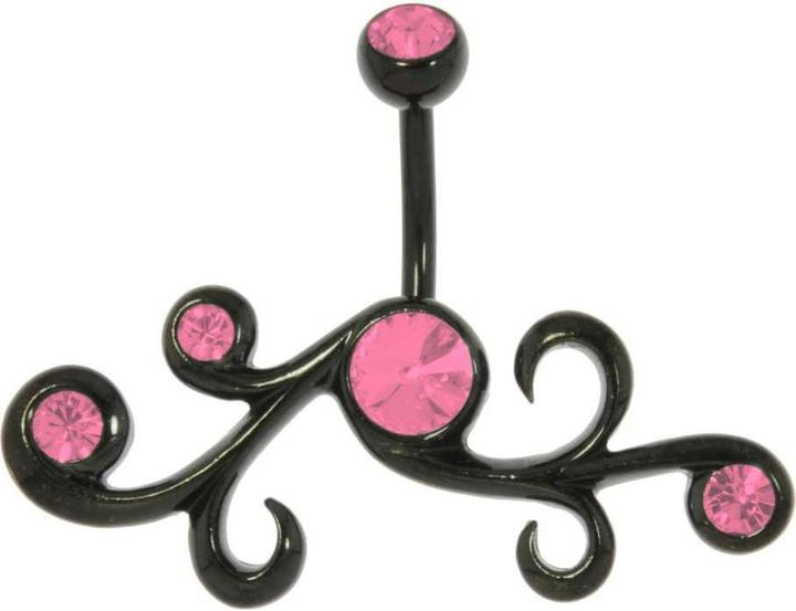 Produktbild Bijouteria Bauchpiercing (Chirurgenstahl 316L, Kristall, PVD Beschichtung (schwarz))