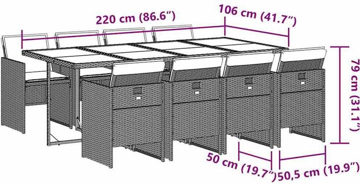 Actual product image VidaXL Karlfried (220 cm)