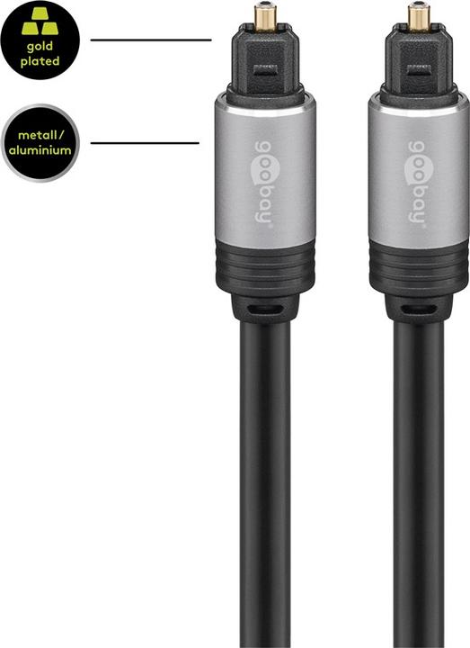 Image du produit Goobay Câble Toslink avec fiches métalliques (0.75 m, Haut de gamme, Optique)