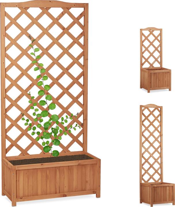 Image du produit Relaxdays Jardinière avec treillis (30 cm, 70 cm)