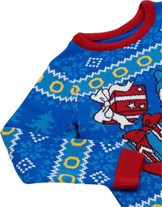 Actual product image Sonic The Hedgehog Childrens/Kids Knitted Christmas Jumper (128)