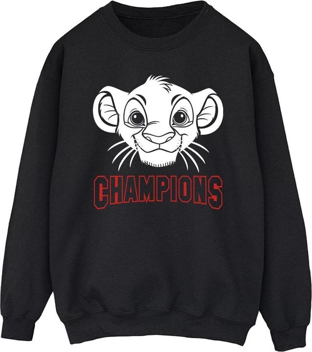 Actual product image Disney Mens The Lion King Simba Face Champion Sweatshirt (L)