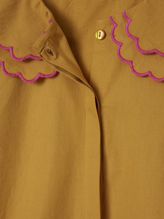 Produktbild Vertbaudet Mädchen Bluse mit besticktem Oversized-Kragen (98)