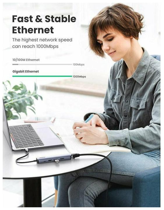 Produktbild Ugreen USB-C zu 2x USB-A (USB-C, 5 Ports)