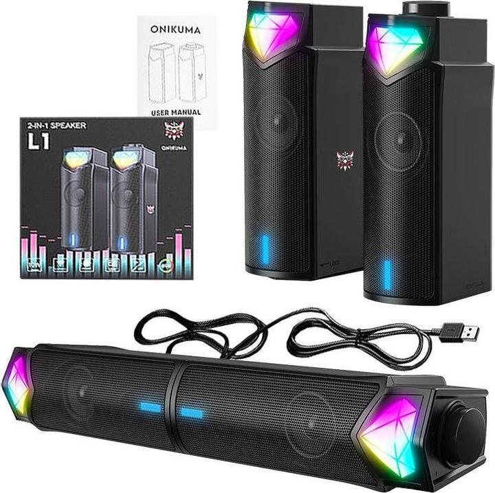 Actual product image Onikuma L1 Gaming speaker (Black)