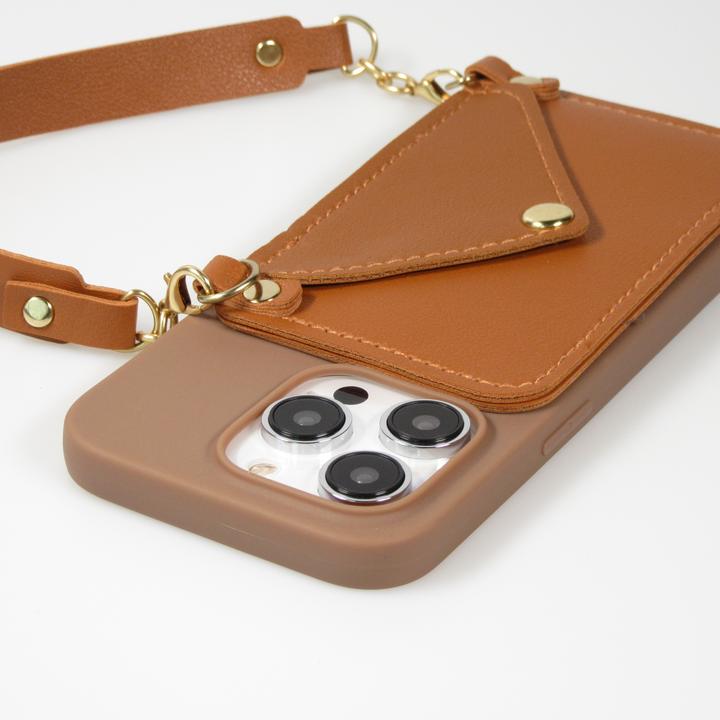 Actual product image PhoneLook Coque Silicone soft touch avec pochette à cartes ou argent en cuir et lanière intégrée (Apple iPhone 14 Pro)