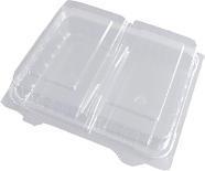 Produktbild MultiLine Smørrebrødsbakke 2-rum L160xB140xH50mm RPET Klar,6 pk x 44 stk/krt