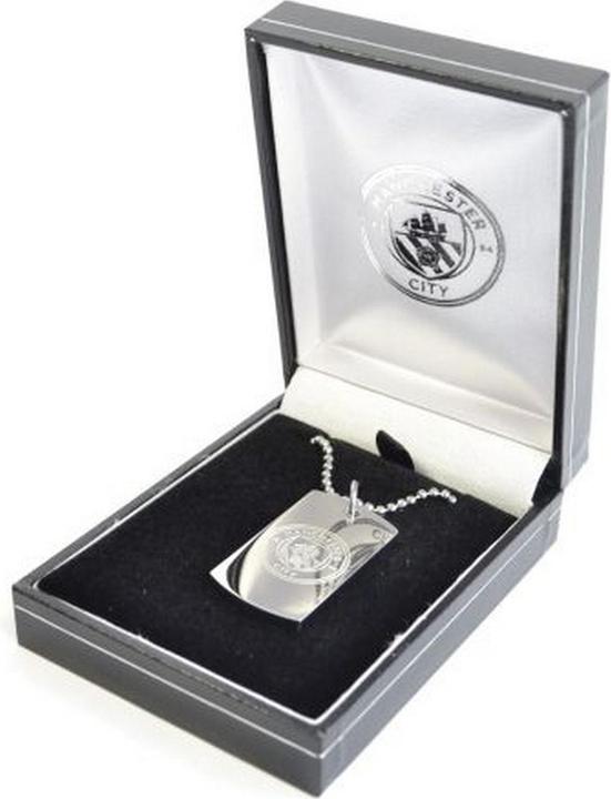 Actual product image Manchester City FC Official Engraved Dog Tags (100% silver)