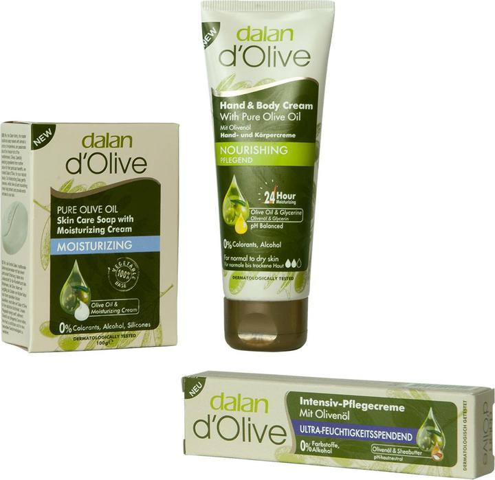 Actual product image Natura Punto Olive Oil Gift Set, Moisturising Cream (75 ml), Intensive Cream (20 ml) and Soap (150 g) (Hair care set)