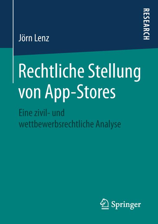 Produktbild Rechtliche Stellung von App-Stores (Jörn Lenz, 2018)