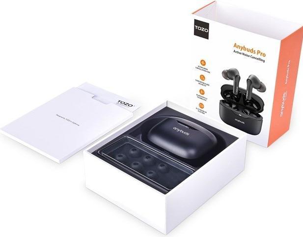 Actual product image Tozo Ausinės Anybuds Pro TWS Bluetooth Earbuds Juodas (ANC, 4.50 h, Wireless)