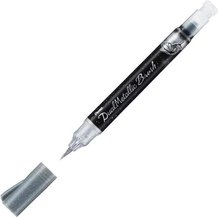 Produktbild Pentel Pinselstift Dual Metallic Brush (Silber, 1 x)