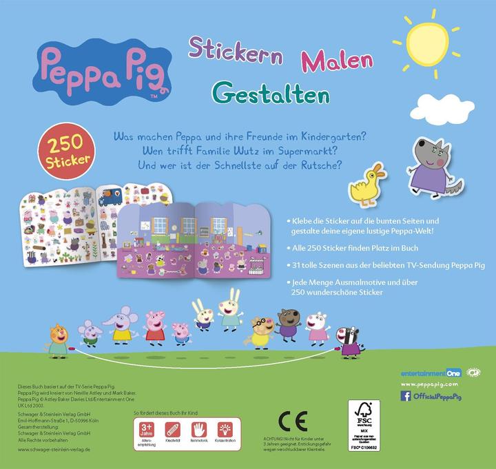 Actual product image Peppa Wutz stickers painting design