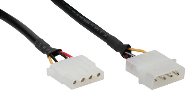 Actual product image InLine 4pin power cable extension, internal, 0.5m
