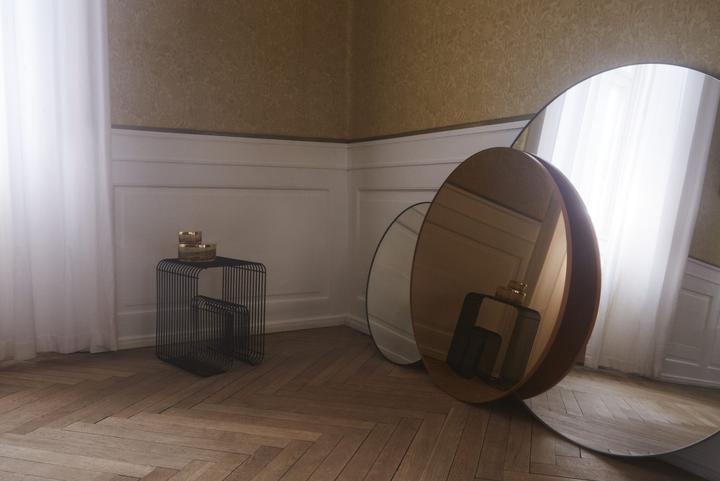 Actual product image Aytm Circum mirror - Clear/taupe - Ø 90 cm (Ø 90 cm)