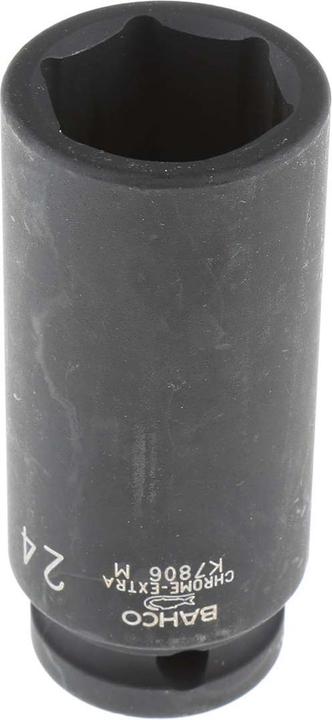 Actual product image Bahco 1/2" Power socket spanner bit, long, hexagonal, 24 mm, phosphated (24 mm)