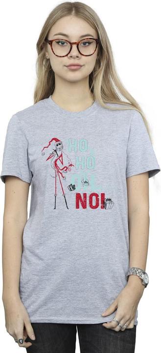 Actual product image Disney Womens/Ladies The Nightmare Before Christmas Ho Ho No Cotton Boyfriend T-Shirt (M)