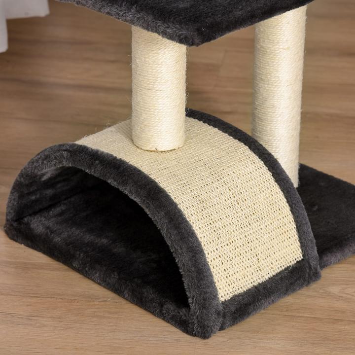 Immagine prodotto Jamb Albero per gatti (72 cm, Grigio scuro (peluche) + beige (corda di sisal))