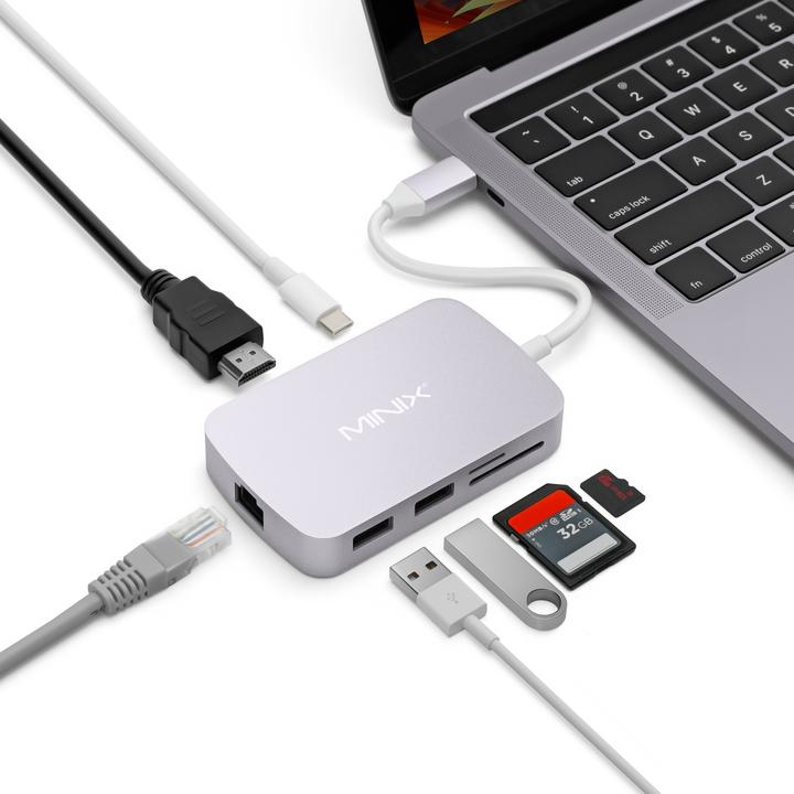 Actual product image Minix NEO-C-GGR (USB-C, 7 Ports)