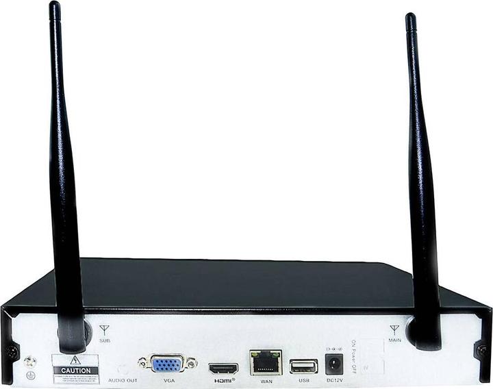 Actual product image Inkovideo Surveillance camera set WLAN IP 4 channel with 2 cameras 1920 x 1080 pixel (1920 x 1080 Pixels)