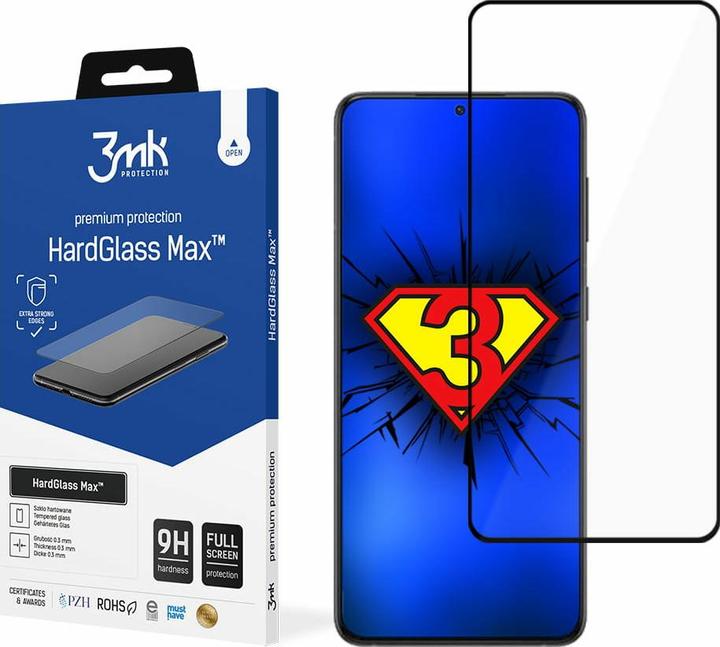 Produktbild 3MK Hardglass Max Bildschirmschutz (1 Stück, Samsung Galaxy S23)