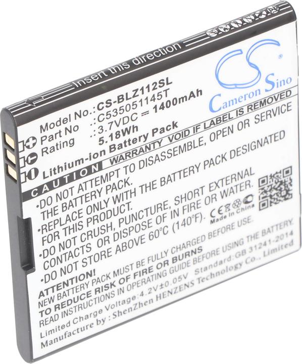 Actual product image XCell Battery suitable for Blu Yezz, Blu YZ1120 Battery type C535051145T, 1400mAh 3.7V