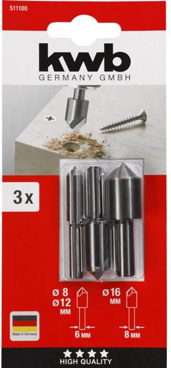 Produktbild kwb Senkersatz (12 mm, 16 mm, 8 mm)