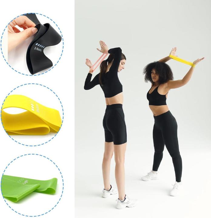 Cbx Fitnessband, Widerstandsbänder, Resistance Bands, Gymnastikband, 5 Stück (0.30 m, Mittel)