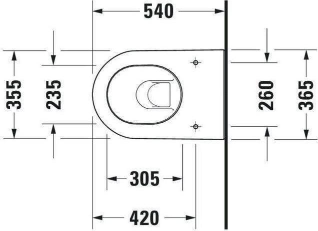 Image du produit Duravit WC suspendu DARLING NEW profond, 370x540mm blanc WG