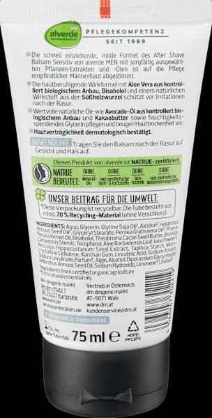 Produktbild dm alverde MEN After Shave Balsam Sensitiv (Balsam, 75 ml)