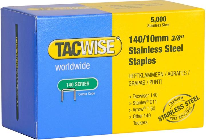Image du produit Tacwise Agrafes 140/10 mm, acier inoxydable, 5.000 pièces (5000 x)