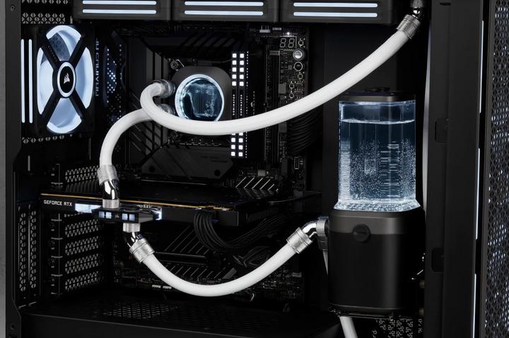 Immagine prodotto Corsair Tubi (morbidi), XT Softline Mesh Bianco (3 m 10/13 mm ID/OD) (3 m, Materiale sintetico)