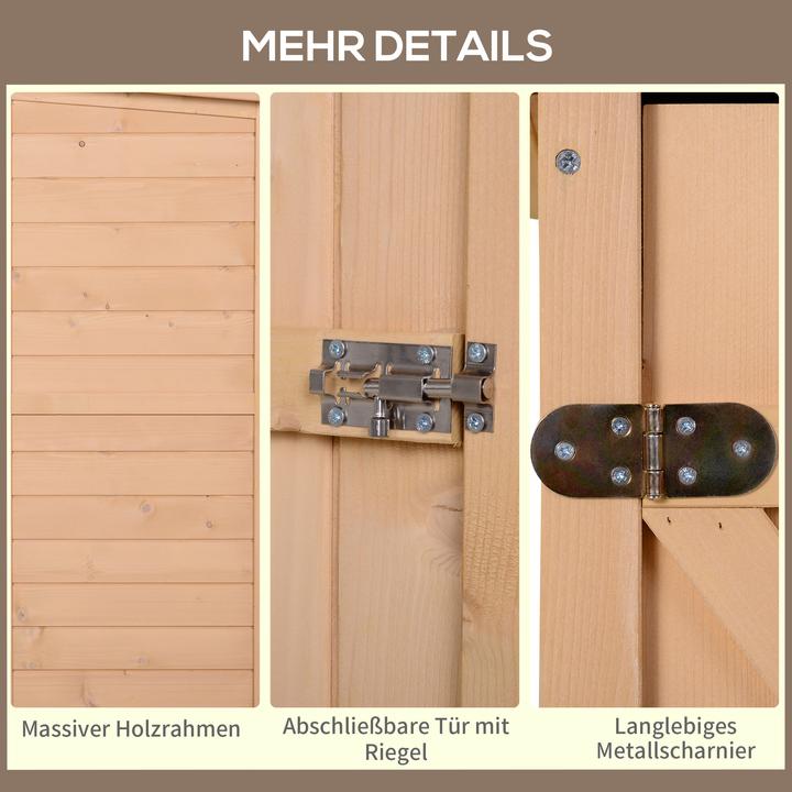 Produktbild Outsunny Gerätehaus mit Regalböden