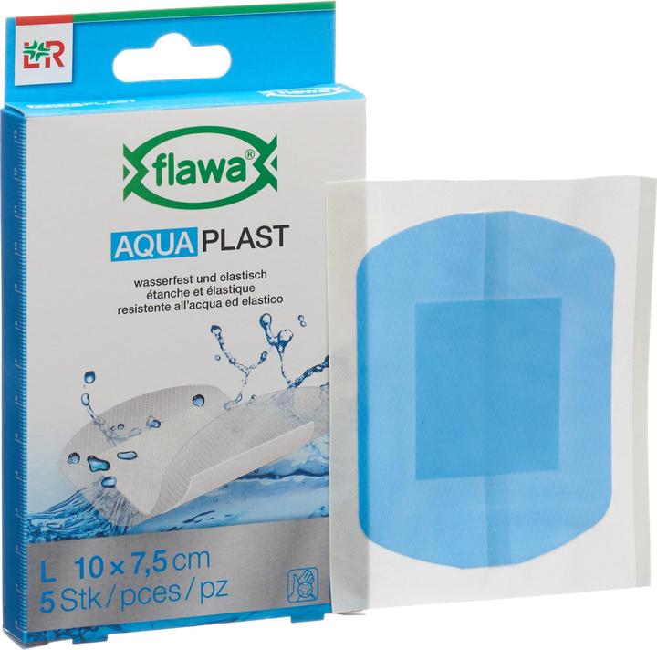 Image du produit Flawa Pansements adhésifs Aqua Plast 7.5x10cm résistants à l'eau (5 x)