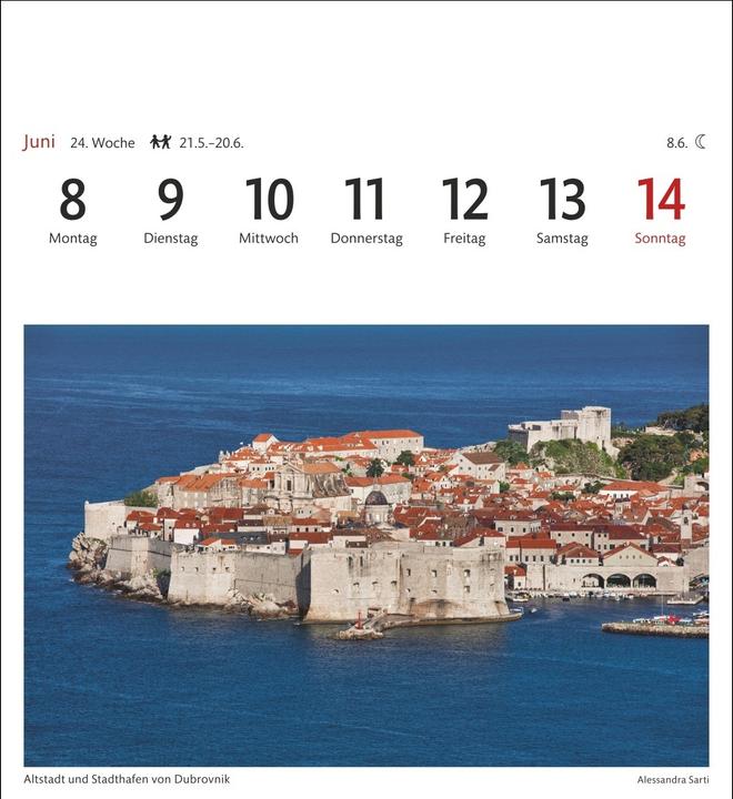 Actual product image Harenberg Kroatien Sehnsuchtskalender 2026 - Wochenkalender mit 53 Postkarten (German)
