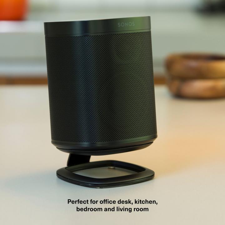 Actual product image Flexson Sonos ONE table stand in black single piece (1 pcs., Stand)