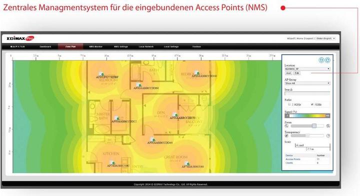 Immagine prodotto Edimax Pro CAP1750: Punto di accesso PoE gestito (1300 Mbit/s)
